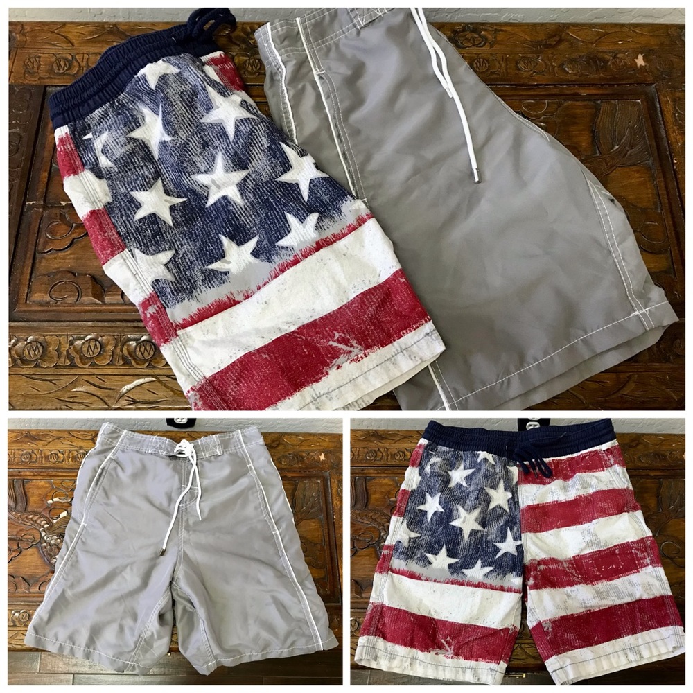Two men’s small swim trunks